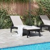 vidaXL Sun Lounger Anthracite 73.2"x23.6"x11.4" - Rattan Look Adjustable Recliner for Patio, Garden, and Deck - 3 of 4