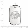 Black Bow Jewelry 10k White Gold Chicago Blackhawks NHL Large Pendant - 2 of 3