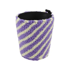 Unique Bargains Car Trash Can With Hook Hanging Front Rear Seat Cotton Trash Bin 1 Pc - 1 of 4