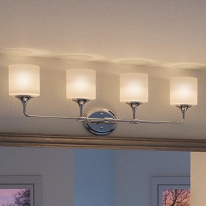 Urban Ambiance Luxury Contemporary Bathroom Vanity Light,  11.125"H x 33.25"W,  Polished Chrome Finish, UHP2572 - 1 of 4
