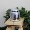 Northlight 6" Reindeer and Tree Silhouette Mercury Glass Christmas Pillar Candle Holder with Handle - Silver - image 3 of 3