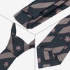 INSPIRE CHIC Men's Stripe Print Self-Tied Crown Flowers and Anchor Necktie for Graduation School Uniform College 1 Pc - 3 of 4