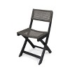 Sapphtopaz Foldable Outdoor Dining Chairs Set of 2 Wicker Patio Chairs with Woven Seat for Poolside, Garden, Backyard - 4 of 4