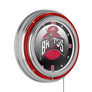 Ohio State University  Retro Neon Wall Clock by Trademark Gameroom - 1 of 4