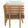 vidaXL 2-Seater Patio Sofa with Cushions Solid Acacia Wood - 4 of 4