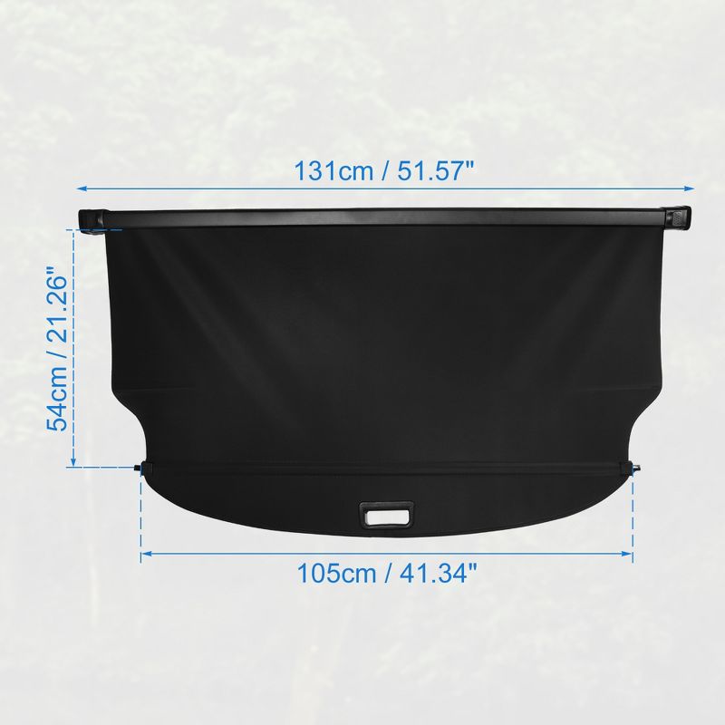 Unique Bargains Car Retractable Cargo Cover for GMC Terrain Rear Trunk Shielding Shade Black, 3 of 7