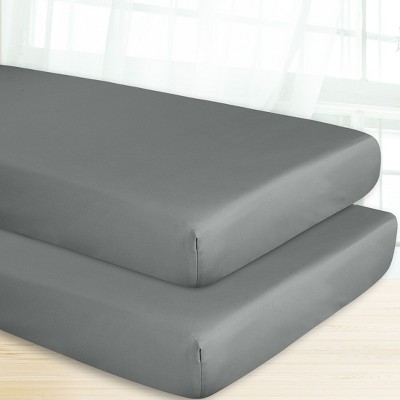 100% Organic Cotton Crib Sheets Pack of 2, Soft & Cool, GOTS Certified by California Design Den