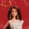 Barbie Signature 2025 Holiday Barbie Fashion Doll, Seasonal Collector, Dark Brown Hair with Silver & Gold Gown - 2 of 4