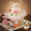 INFURNIC 3D Puzzles Building Kit Pink Rose Flower Bouquet DIY Toy Set Creative Fun for All Ages Ideal Gift for Women, Multicolored, 8.97"*6.63"*3.12" - 2 of 4