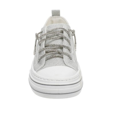 Женские кроссовки Very G Womens Aman Glitter 2 Lace Up Canvas Sneaker, Silver (8) — фото 5