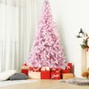 Tangkula 7.5FT Snow Flocked Pre-lit Christmas Tree, Artificial Snow Flocked Christmas Tree w/450 LED Lights for Festival & Party - 2 of 4