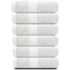 White Classic Luxury 100% Cotton Hand Towels Set of 6 - 16x30" - 2 of 4