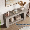 Long Console Table for Entryway - Farmhouse Table for Living Room, 2-Tier Large Sofa Table with Storage, Wooden Table for Entrance, Hallway - 4 of 4