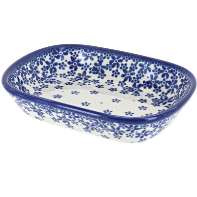 Blue Rose Polish Pottery Fleurette Olive Dish