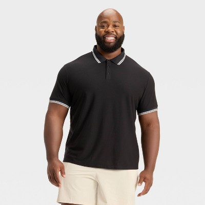 Men's Big Tipped Polo Shirt - All In Motion™ Black 2XL