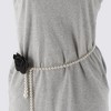 Unique Bargains Women's Faux Pearls Waist Chain Black 1 Pc - 2 of 4