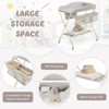 Safstar Baby Diaper Changing Table Folding Newborn Nursery Organizer W/Wheel Water Basin - 4 of 4