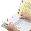 Smead Pressboard File Folder with SafeSHIELD  Fasteners, 2 Fasteners, 1/3-Cut Tab, 2" Expansion, Letter Size, Gray/Green, 25 per Box (14934) - 4 of 4