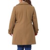Agnes Orinda Women's Plus Size Peter Pan Collar Single Breasted with Pockets Pea Coats - 4 of 4