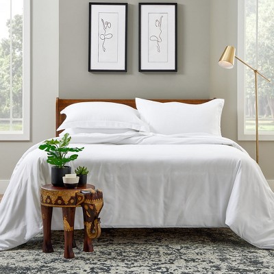 Tan Full/Queen Bamboo Rayon Blend Duvet Cover Set with Pillow Shams