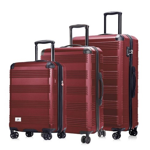 Steve Madden Designer Luggage Collection - 3 Piece Softside Expandable Lightweight Spinner Suitcase Set - Travel Set Includes 20 inch Carry On, 24