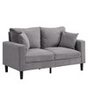 JUJABU 57" Modern High-Resilience Loveseat Sofa with Wooden Frame and Corduroy Upholstered, for Small Spaces - 2 of 4
