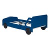 NicBex Twin/Full Size Car-Shaped Platform Bed Frame with Wheels for Boys,Solid Wood Slats Support,No Box Spring Needed,Easy Assembly,Blue/Gray/White - 2 of 4