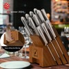 imarku 16PCS high carbon stainless steel kitchen knife set, with ultra sharp knife block set and Japanese knife set with anti slip ergonomic handle - 2 of 4