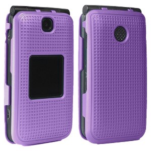 Nakedcellphone Case for Alcatel Go Flip V Flip Phone (2019) - Hard Shell Cover with Grid Texture - 1 of 4