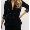 Women's ELTON VELVET PEAK LAPEL BLAZER - SANS SOUCI - 2 of 4