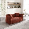 SYFERLORY Soft beanbag chair with high resilience foam core for two people, Wine Red - 2 of 4