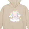 Bear Heart & Rainbow Youth Off-White Long Sleeve Hooded Sweatshirt With 3D Ears - 2 of 3