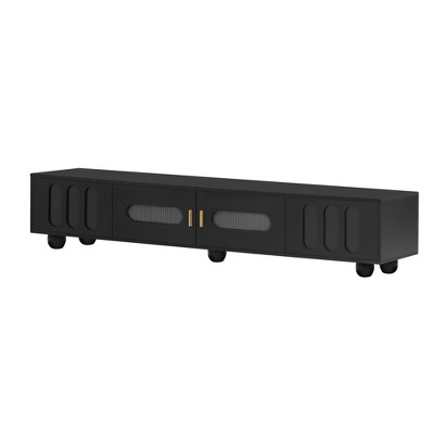 NicBex TV Stand for TVs up to 80 Inches,Entertainment Center with Glass Door,2 Drawers and Cabinets