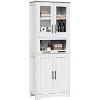 Acekool Tall Floor Cabinet, Modern Storage Cupboard with Doors & Shelves, Adjustable, for Bathroom Kitchen Living - 4 of 4