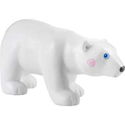 HABA Little Friends Polar Bear - Chunky Plastic Zoo Animal Toy Figure (3" Tall)