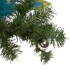 Northlight 6' x 9" Unlit Blue/Silver Peacock and Poinsettia Artificial Christmas Garland - 3 of 3