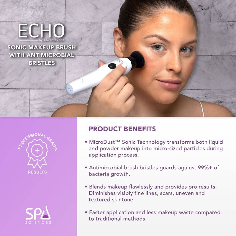 Spa Sciences ECHO Sonic Makeup Brush with Antimicrobial Bristles, 5 of 11