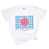 S.W.Smiley Beach Life Smiley Face - Womens Garment Dyed Tee - 3 of 3