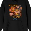 Minecraft Legends Fight Tusk Hoof Long Sleeve Black Adult Hooded Sweatshirt - image 2 of 3