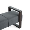NicBex Storage Bench Upholstered Bench Stylish Long-shaped Ottoman for Bedroom, Entryway, Gray - 3 of 4