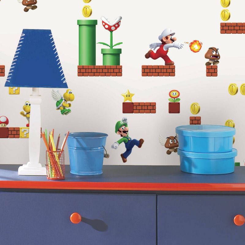 Nintendo Super Mario Peel and Stick Kids&#39; Wallpaper - Roomates, 6 of 9