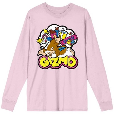 Gremlins Gizmo Composed Pop Art Juniors Cradle Pink Long Sleeve Shirt