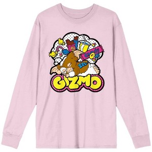 Gremlins Gizmo Composed Pop Art Juniors Cradle Pink Long Sleeve Shirt - 1 of 1