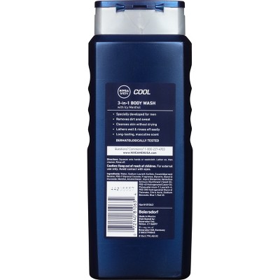 NIVEA Men Cool 3-in-1 Body Wash Bottle - 16.9oz