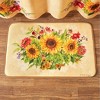 Collections Etc Lovely Sunflower Arrangement Cushioned Bath Mat 20X30 - 2 of 2