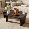 41" Modern Wooden Coffee Table Combination Set,Coffee Table With Wood Grain Veneer,Splicing Design Rectangle Coffee Table-Cuddlewood - 2 of 4