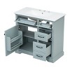 Bathroom Vanity With Ceramic Sink,Storage Cabinet,Bathroom Storage Cabinet With 2 Drawers,Shelves And 2 Tip-Out Drawers -Maison Boucle - 4 of 4