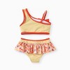 Disney Princess Moana Girls Tankini Swimsuit Set One Shoulder Bow Top and Tropical Skirted Bottom Two-Piece Swimwear Set - 2 of 4