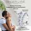 Growing Heart Wrap Engagement Ring for Women 8A Cubic Zirconia Sterling Silver Adjustable Wedding Band by Ginger Lyne - 4 of 4