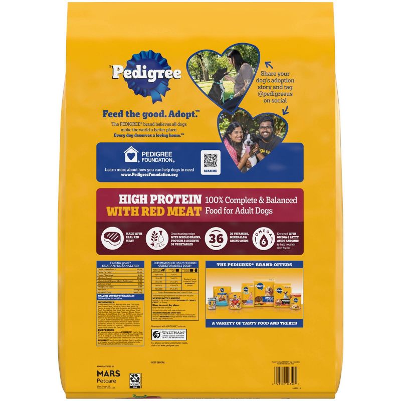 Pedigree High Protein Beef & Lamb Flavor Adult Complete & Balanced Dry Dog Food, 3 of 12